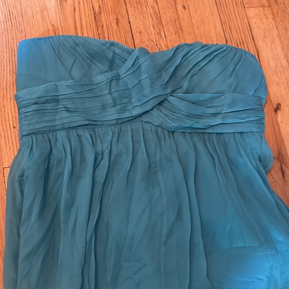 J. Crew Strapless Turquoise Dress - Picture 6 of 7